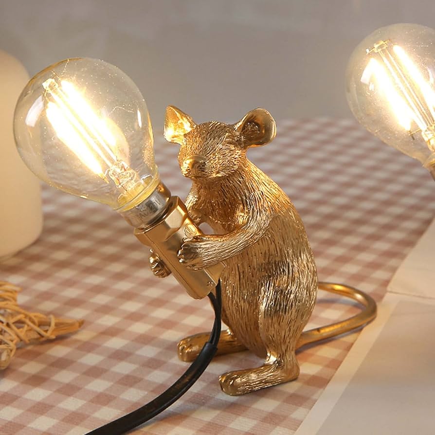 Nordic Resin Mouse LED Night Light – Standing Style