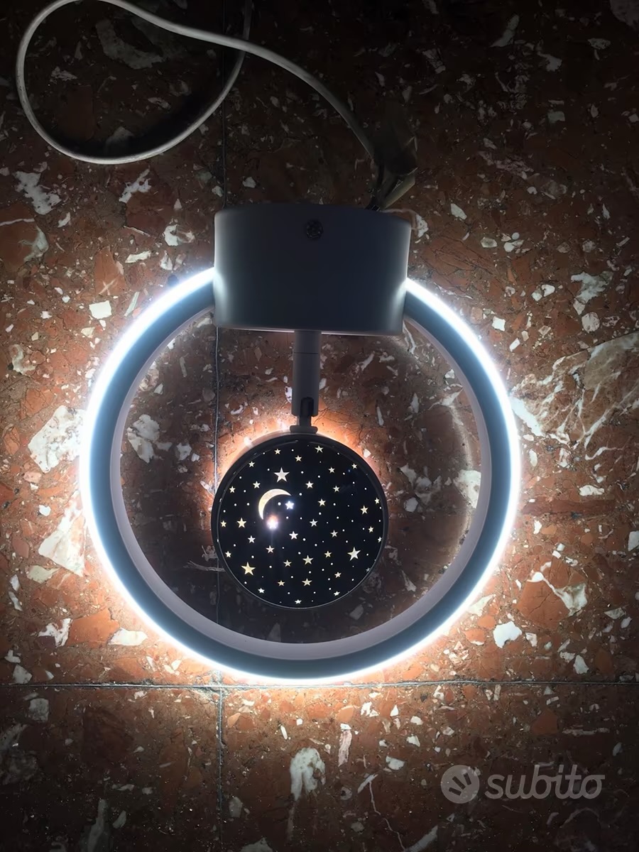 Kuwork LED Ceiling Light – Ring Design with Adjustable Spotlight (White)