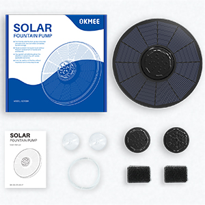 OKMEE Solar Fountain Pump – 1.8W Floating Solar Water Fountain (Model GD108A)