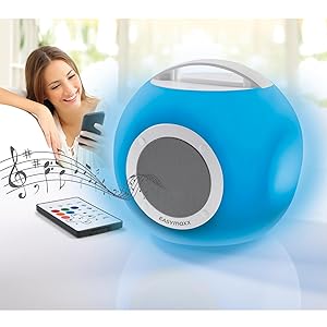 EASYmaxx Colorcube – LED Bluetooth Speaker with Color Changing & Remote Control