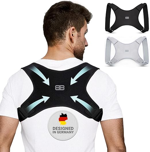 Back Bodyguard – Premium Posture Corrector / Back Straightener (Size M, Black)
